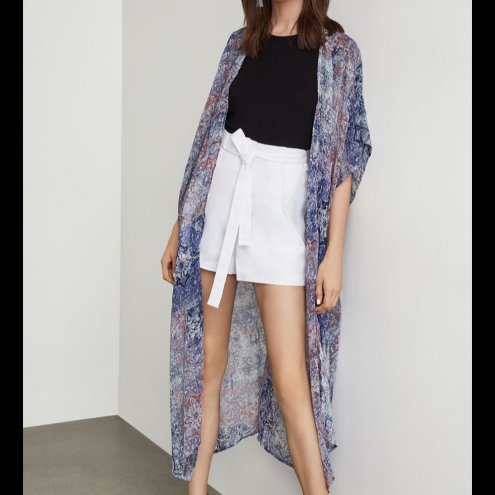 BCBGeneration Blue Flowy Kimono